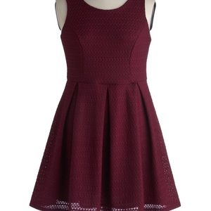 Burgundy textured dress 2x